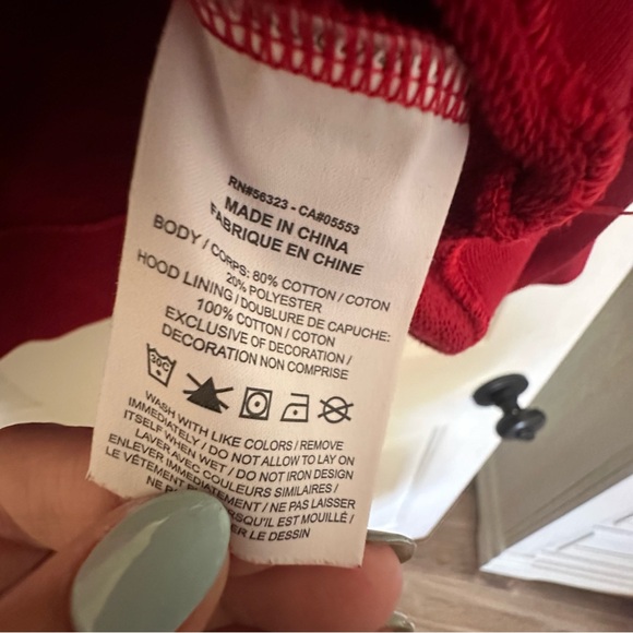 Men's Air Jordan Brand Red Legacy FIBA Pullover Hoodie Hooded Sweatshirt Size XL - Picture 8 of 8